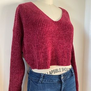 Chenille Cropped sweater